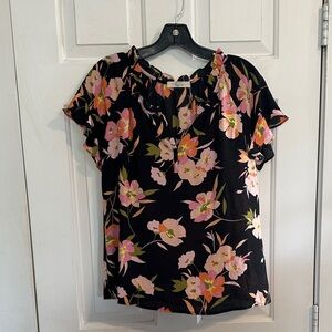 Beacon Apparel floral top size small women’s